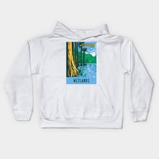 WPA Poster of Art of the Wetlands in Everglades National Park in the state of Florida, USA Kids Hoodie